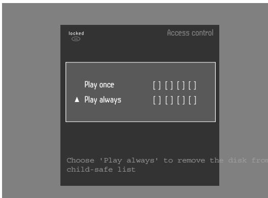 MARANTZ DV 6001 - Activating/deactivating the child lock - 1
