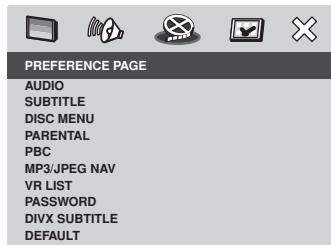 MARANTZ DV4003 - Setting up the PREFERENCE page - 1
