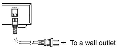 ONKYO DV-SP500 - Plug the supplied power cord into the AC INLET and then into the power outlet on the wall. - 1