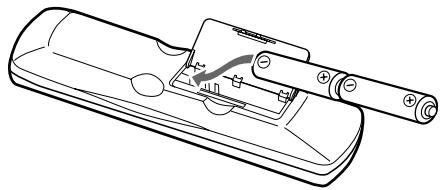 ONKYO DV-SP500 - Installing the Batteries - 2