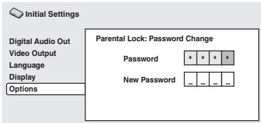 ONKYO DV-SP500 - Use the number buttons to enter your existing password, then press ENTER. - 1