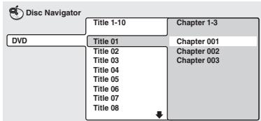 ONKYO DV-SP500 - Using the Disc Navigator to browse the contents of a disc - 10