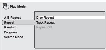 ONKYO DV-SP500 - Select a repeat play option. - 2