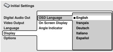 ONKYO DV-SP500 - Default setting: English - 1
