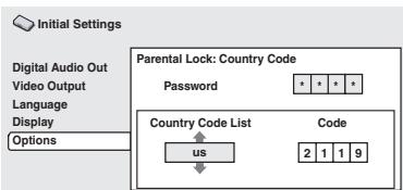 ONKYO DV-SP500 - Select a Country code. - 1