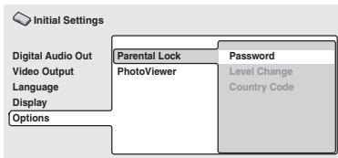 ONKYO DV-SP500 - Select "Password". - 1