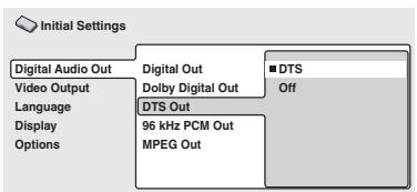 ONKYO DV-SP500 - Default setting: DTS - 1