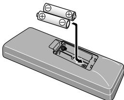 PIONEER DV-575A - Einlagen der Batterien in die Fernbedienungseinheit - 2