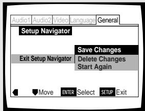 PIONEER DV-575A - Validation des réglages - 1