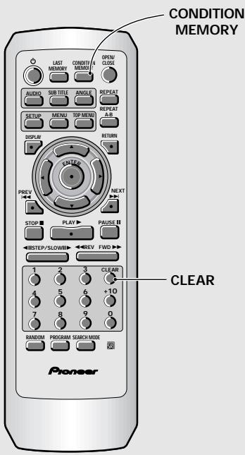 PIONEER DV-575A - Mise en mémoire des réglages de lecture pour les disques liéquement employés (Mémoire des conditions de lecture) -DVD - 1