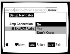 PIONEER DV-575A - Définition de la compatibilité avec la sortie 96 kHz - 1