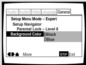 PIONEER DV-575A - Choix de la couleur de fond - 1