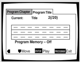 PIONEER DV-575A - Appuyez sur la touche PROGRAM. - 2