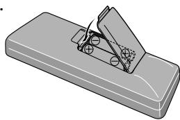 PIONEER DV-575A - Einlagen der Batterien in die Fernbedienungseinheit - 3
