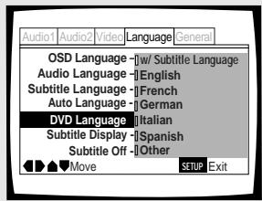 PIONEER DV-575A - Wahl der bevorzugten DVD-Menüsprache [Expert] - 1
