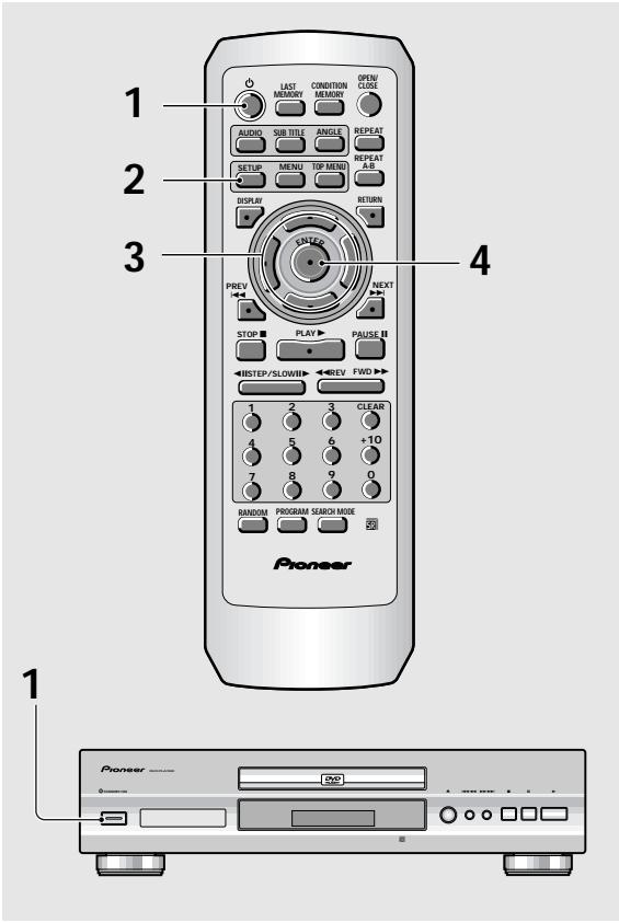 PIONEER DV-575A - Lors des tout premiers réglages - 1