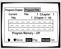 PIONEER DV-575A - Appuyez sur la touche PROGRAM. - 1