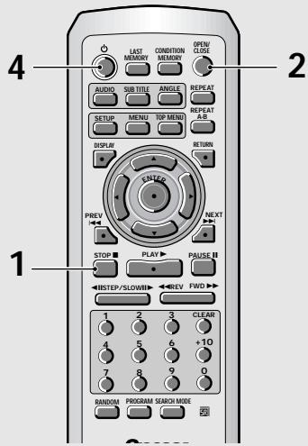 PIONEER DV-575A - Stoppen der Wiedergabe;   Ausschalten der   Stromversorgung - DVD/Video-CD/CD - 1