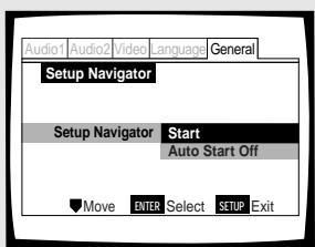 PIONEER DV-575A - Die SETUP-Taste drucken. - 1