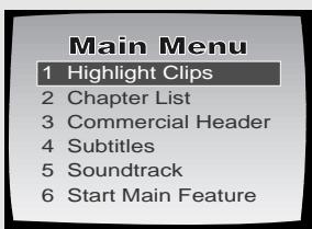 PIONEER DV-575A - Bei Anzeige eines Menubildschirms - 2