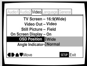 PIONEER DV-575A - Einstellung der Position des Bildschirm-Displays Expert - 1