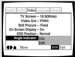 PIONEER DV-575A - Ein- und Ausschalten der MultiAngle-Anzeige Expert - 1