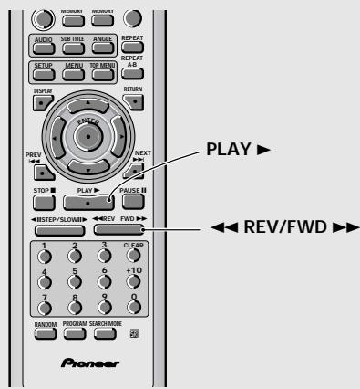 PIONEER DV-575A - Examen rapide du disque, dans un sens ou dans l'autre - 1