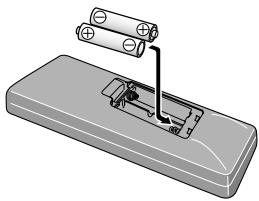 PIONEER DV-575A - Introduisez les piles. - 1