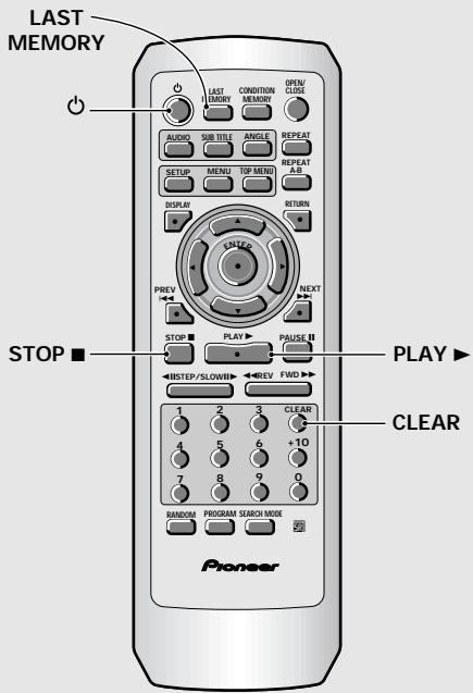 PIONEER DV-575A - Reprise de la lecture (Mémoire de la première image) - DVD/Video CD - 1