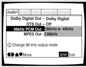 PIONEER DV-575A - Sortie PCM 96 kHz (96 kHz PCM Out) - 1
