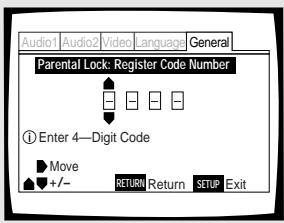 PIONEER DV-575A - Die Cursor-Tasten ( / ) oder die Zifferntasten zur Wahl einer Ziffer zwischen 0 und 9 verwenden. - 1