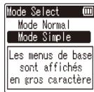 OLYMPUS WS-852 - Sélection du mode - 2