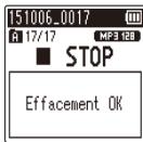 OLYMPUS WS-852 - Suppression de fichiers - 7