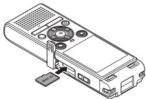 OLYMPUS WS-852 - Insertion d'une carte microSD - 2