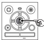 OLYMPUS WS-852 - Appuyez sur la touche ▶ OK pour sauvegarder le paramètre. - 1