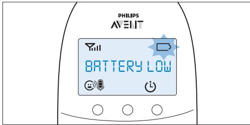 PHILIPS AVENT ECOUTE BEBE SCD860/01 - Battery low - 1