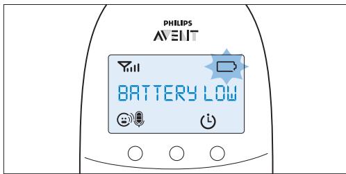 PHILIPS AVENT ECOUTE BEBE SCD860/01 - Piles faibles - 1