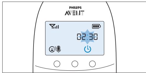 PHILIPS AVENT ECOUTE BEBE SCD860/01 - Definir e'utilizar o temporizador da alimentacao - 1
