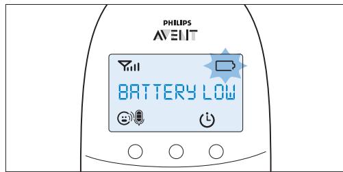PHILIPS AVENT ECOUTE BEBE SCD860/01 - Bateria fraca - 1