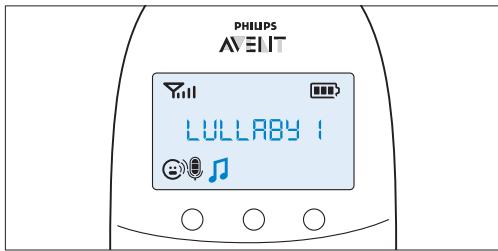 PHILIPS AVENT ECOUTE BEBE SCD860/01 - Auswahlen eines Schlaflieds - 1