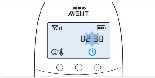 PHILIPS AVENT ECOUTE BEBE SCD860/01 - Indstilling og brug af madningstimer - 1