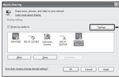 TEAC AI101DA - Click "Settings...". - 1