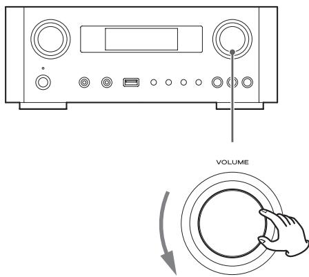 TEAC AI101DA - Tournez le bouton VOLUME dans le sens anti-horaire pour diminuer le volume. - 1