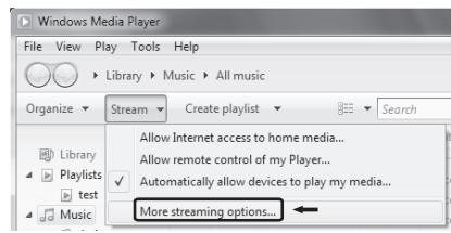 TEAC AI301DA - Setting Windows Media Player 12 - 1