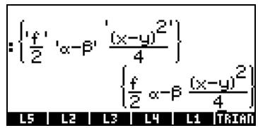 HP PRIME GRAPHING CALCULATOR - Listes d'objets algébriques - 1