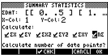 HP PRIME GRAPHING CALCULATOR - Obtenir des statistiques de résumé additionnelles - 1