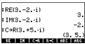 HP PRIME GRAPHING CALCULATOR - Menu CMPLX en passant par le menu MTH - 3
