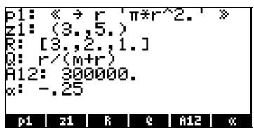 HP PRIME GRAPHING CALCULATOR - Afficher le contenu de toutes les variables à l'écran - 1