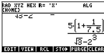 HP PRIME GRAPHING CALCULATOR - Créer des expressions arithmetiques - 6