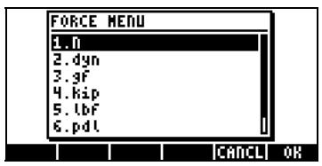 HP PRIME GRAPHING CALCULATOR - Le menu des unités (UNITS) - 4